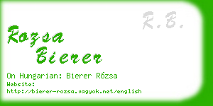 rozsa bierer business card