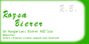 rozsa bierer business card